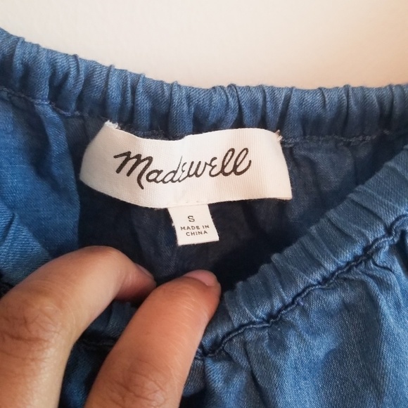 Madewell | Chambray Indigo Off the Shoulder Top - Picture 5 of 6